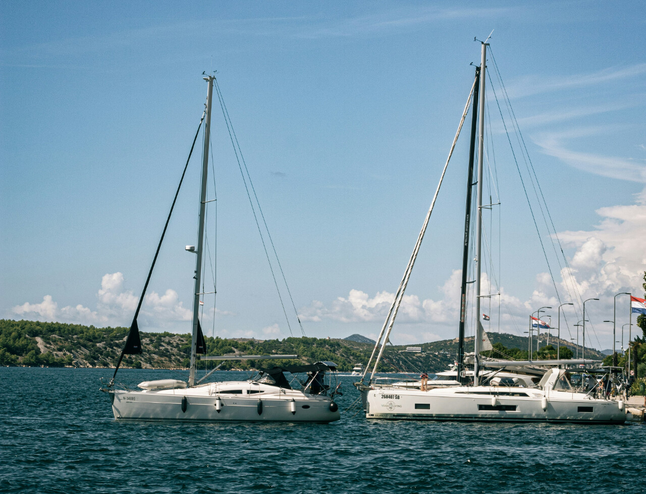 Sailing boats in Šibenik