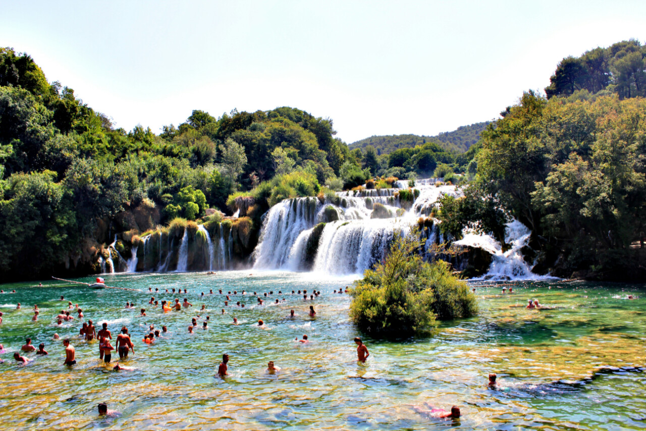 Waterfall at Krka National Park in Croatia