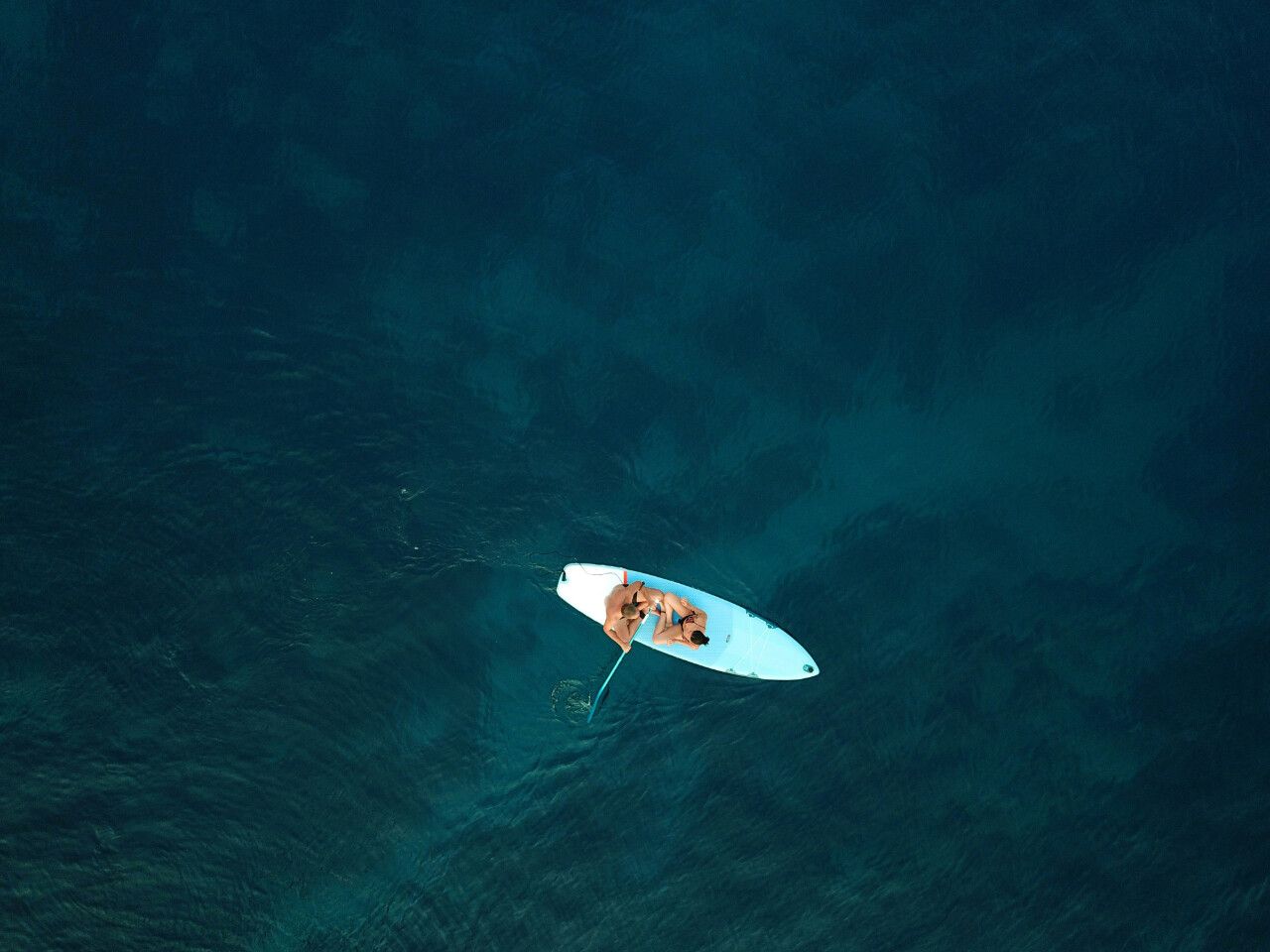 Enjoying a calm evening on a SUP in Šibenik region