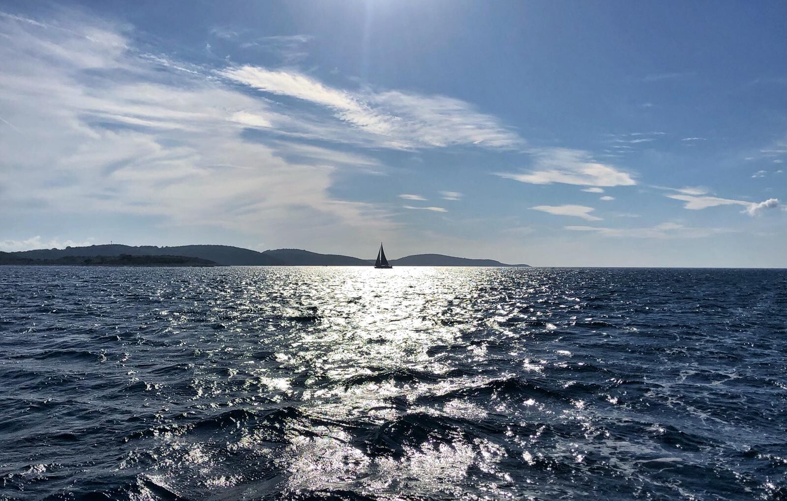 Hvar channel sailing